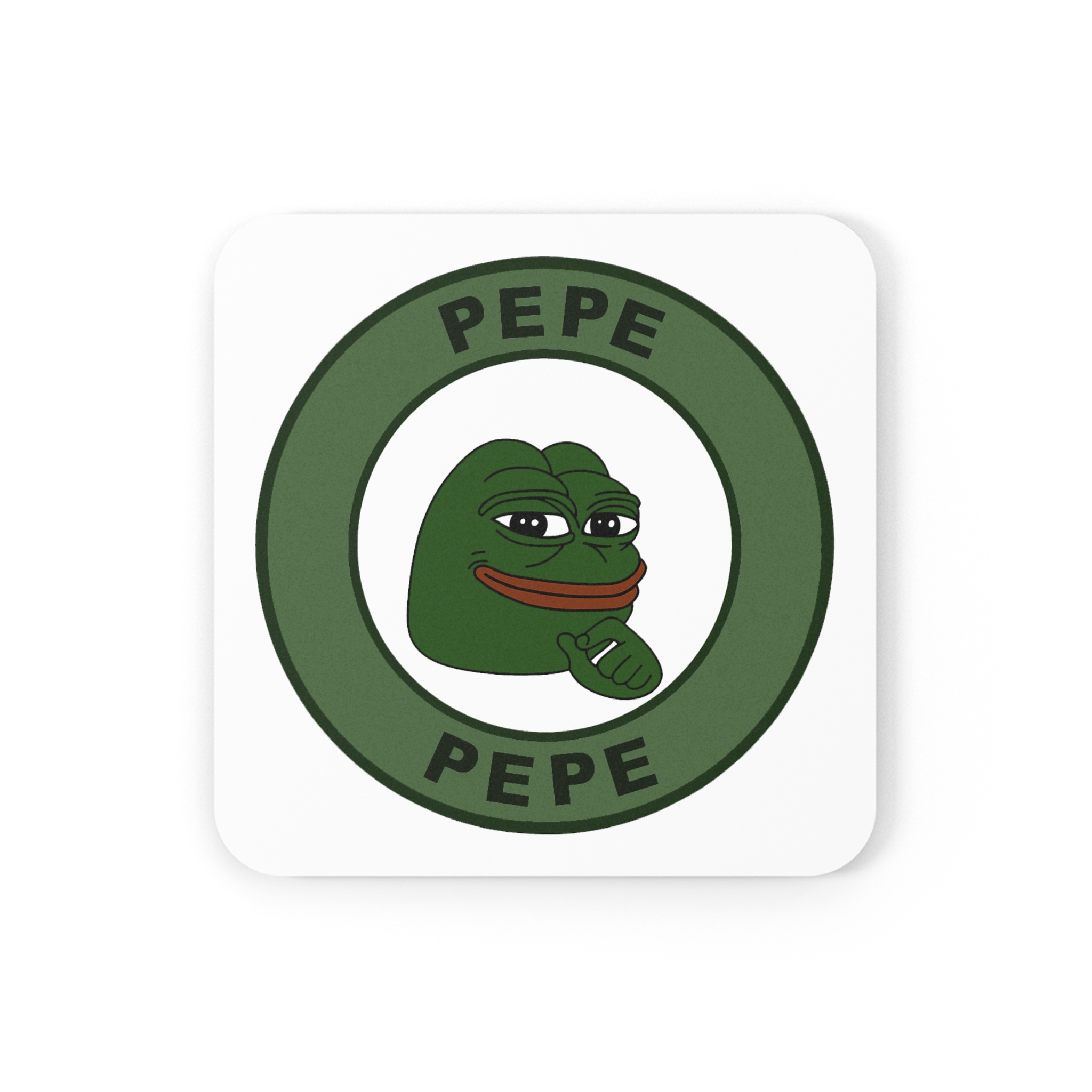 Pepe Meme - Cork Coaster - Image 4