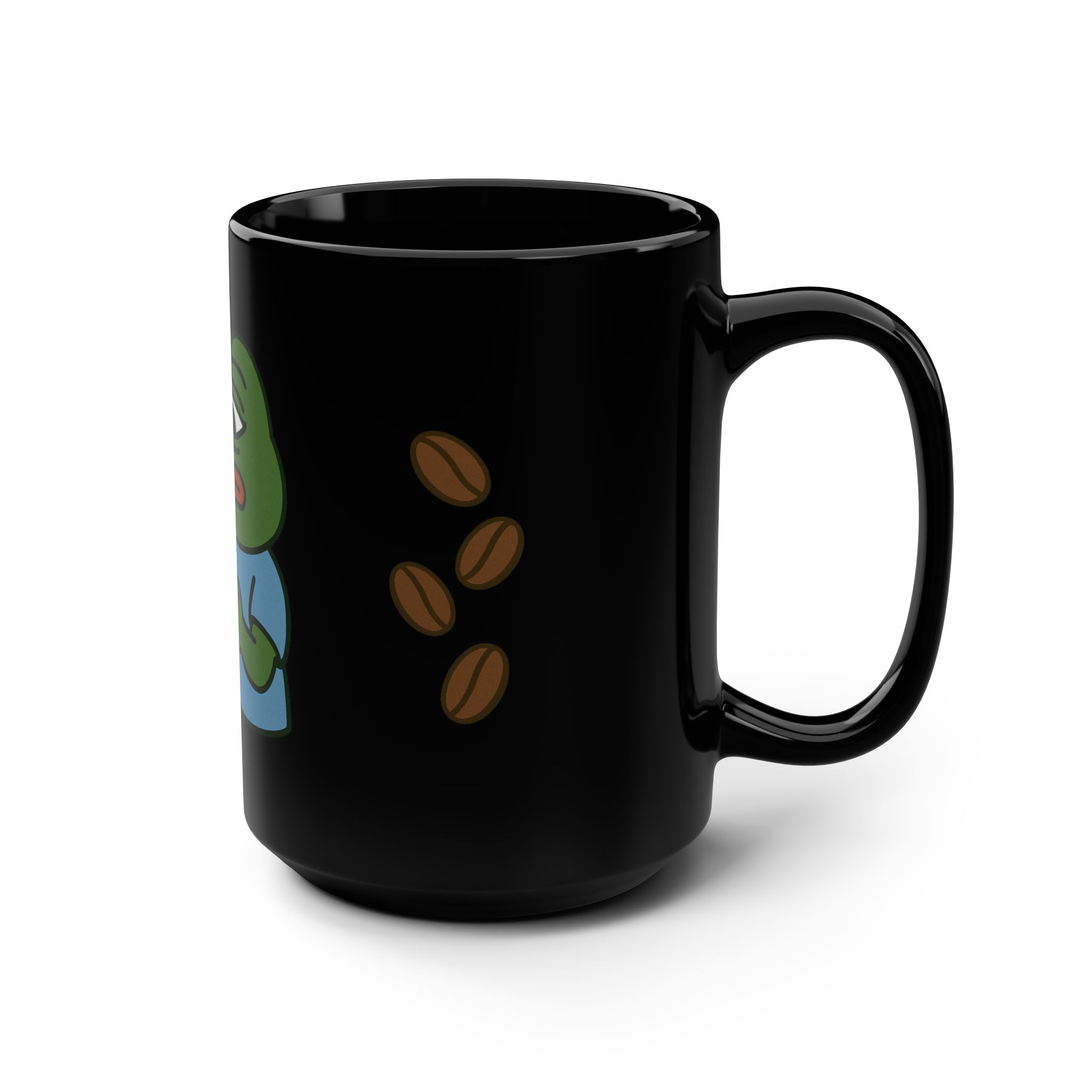 Pepe the Frog Black Mug - 15oz Coffee Cup for Meme Lovers - Image 2