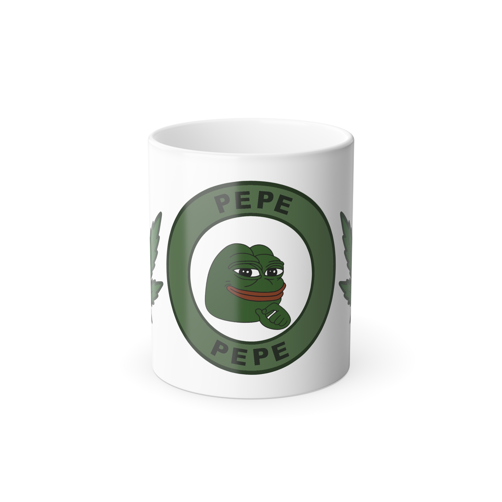 Pepe Color Morphing Mug - 11oz Cannabis-Themed Coffee Cup