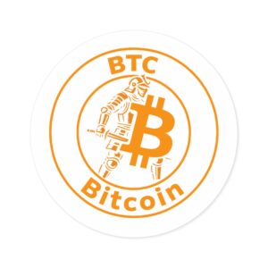 The Bitcoin (BTC) Hodler - Vinyl Round Indoor/Outdoor Sticker