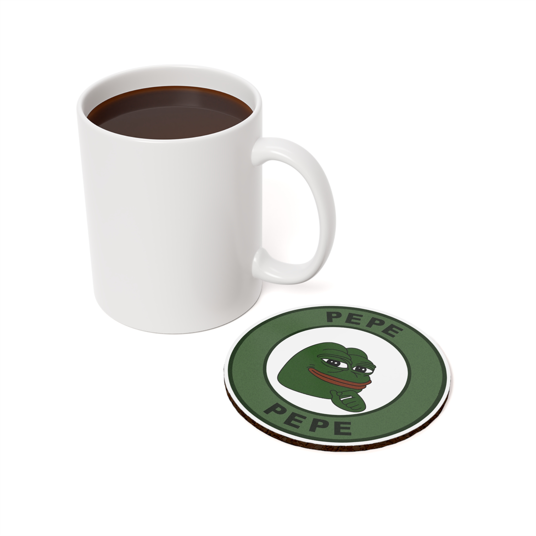 Pepe Meme - Cork Coaster - Image 3