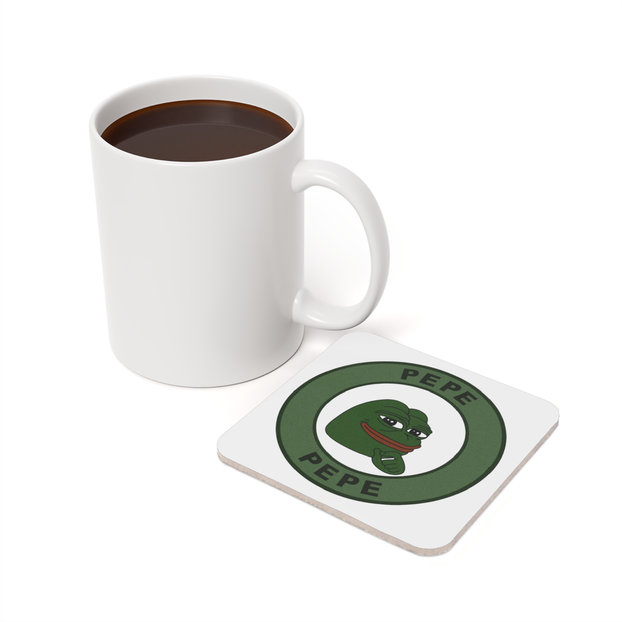 Pepe Meme - Cork Coaster - Image 6
